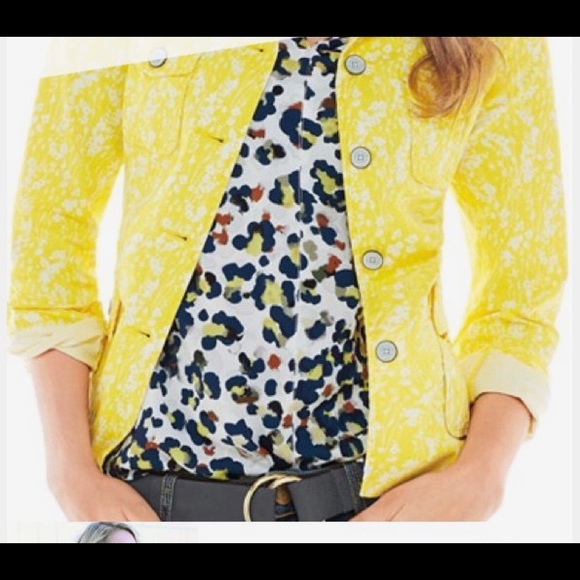 Coats | Cabi Yellow Field Jacket 